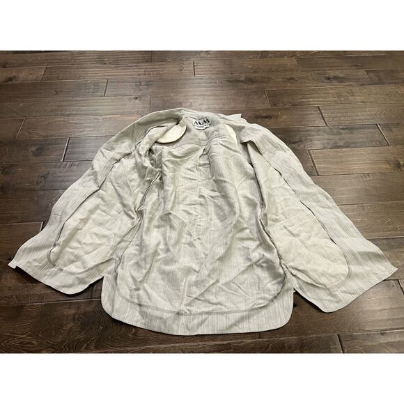 Vintage KRIZIA Womens Gray Button Up Blazer Shoulder Pads Jacket Size 4 USA - Picture 5 of 8